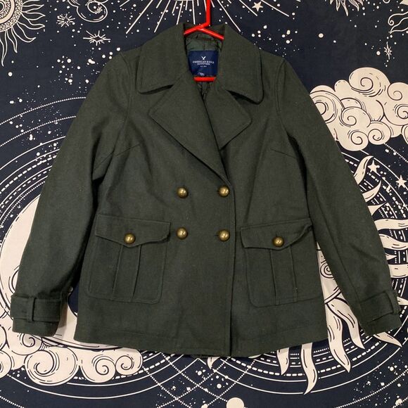 American Eagle Outfitters Jackets & Blazers - American Eagle Outfitters Blazer Coat Womens M Gray Wool Preppy Business Career